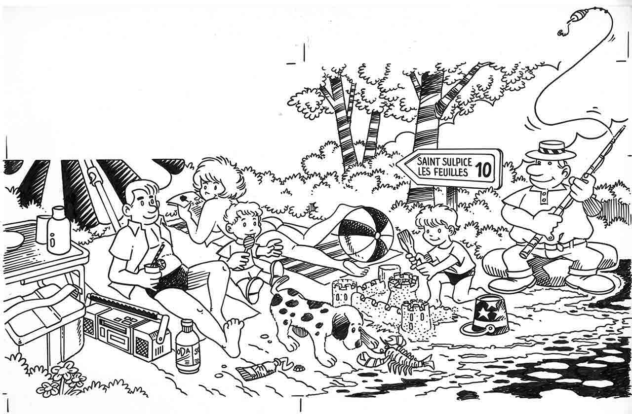 Illustration pour la première page de La Gazette de Saint-Sulpice-les-Feuilles été 1990