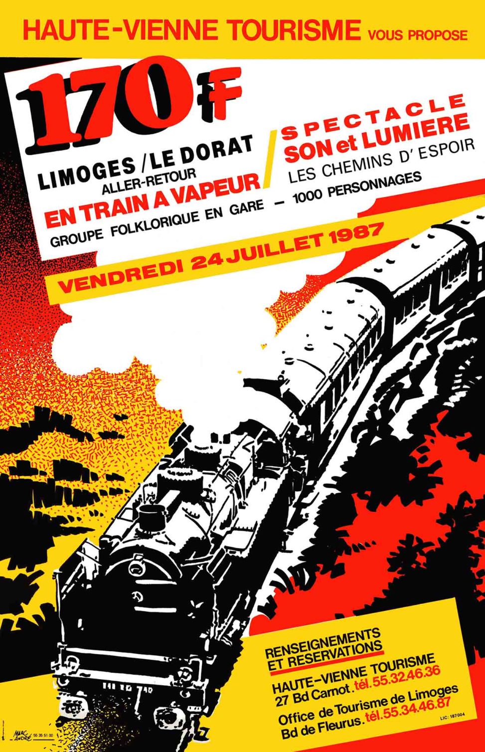 Affiche-Haute-Vienne-Tourisme-Limoges-Le-Dorat-1987