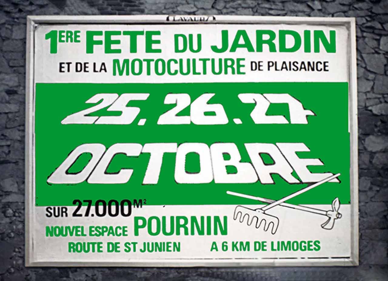 Marc-André Affiche Première Fête du Jardin des Pépinières Pournin Scandere 1985