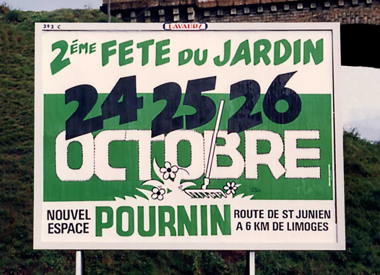 Marc-André Affiche Deuxième Fête du Jardin des Pépinières Pournin Scandere 1986