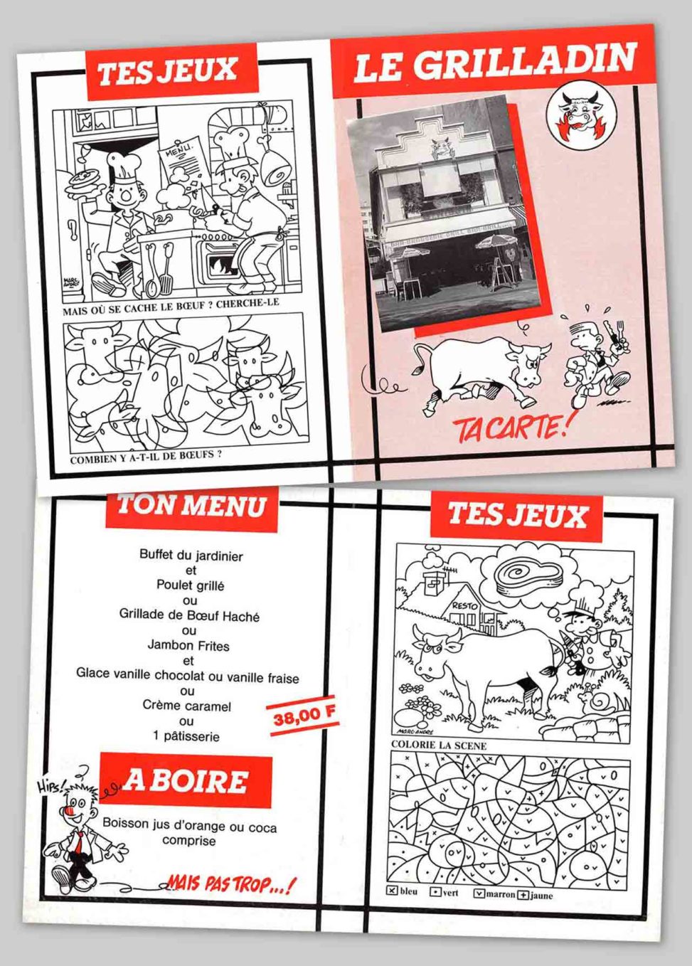 1989-Le-Grilladin-Carte-enfants-Agence-Multi-Pub-Limoges Marc-André