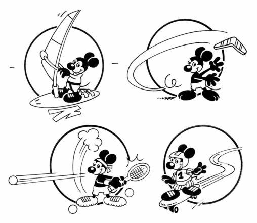 Entre Flip la grenouille, Oswald le lapin et Mickey la souris, voici la souris la plus sportive du monde ! 1985 tee-shirts