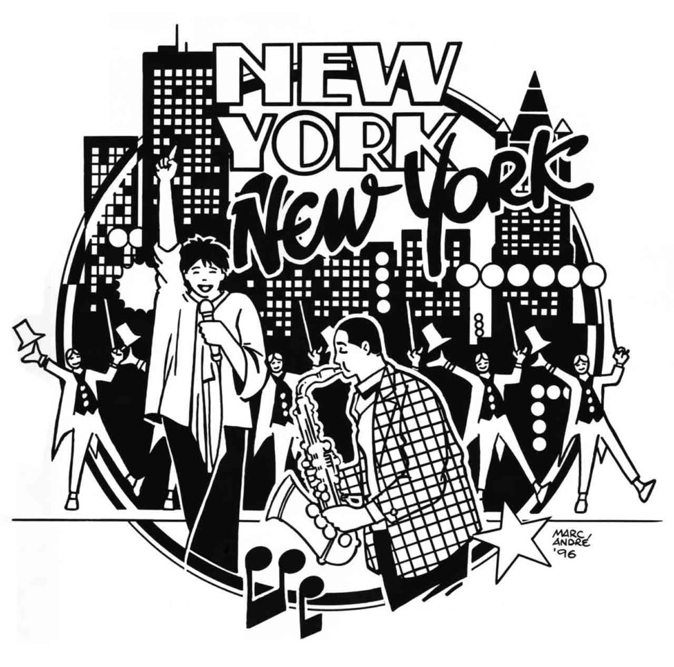 New-York-New-York-motif-pour-sérigraphie-tee-shirt-Isef1996