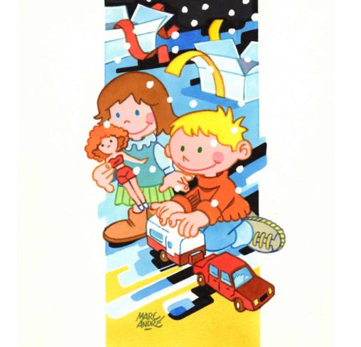 FR3 Noêl carte pour Noël du personnel en 1988 - Imprimerie du Limousin - Panazol - Marc-André