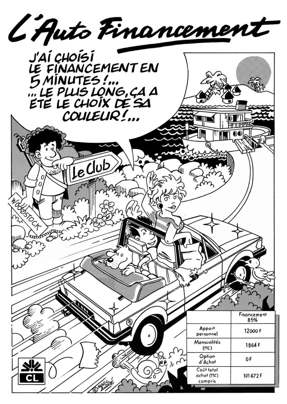 Affiche Crédit-Lyonnais-1989 Marc-André