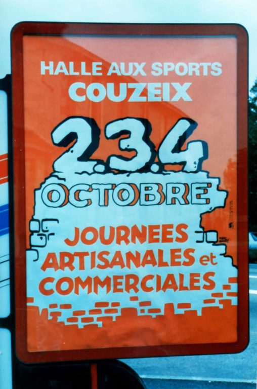 Affiche Journées artisanales et commerciales Couzeix 1987 Marc-André