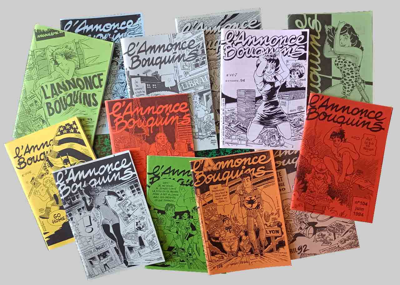 couvertures de L'annonce-Bouquins par Marc-André 1992-1995 - Bande dessinée - Libourne - Marc-André BD Illustration Graphisme 