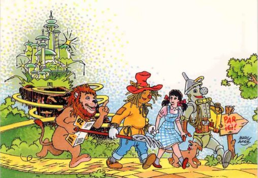 Le magicien d'Oz - Carte de vœux pour l'année 1997 - Marc-André BD Illustration Graphisme Limoges