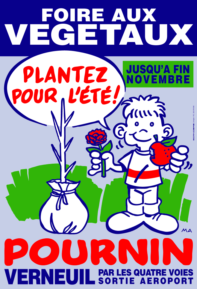 Foire aux végétaux - Pournin 2002 - Marc-André BD Illustration Graphisme Limoges - Agence Scandere