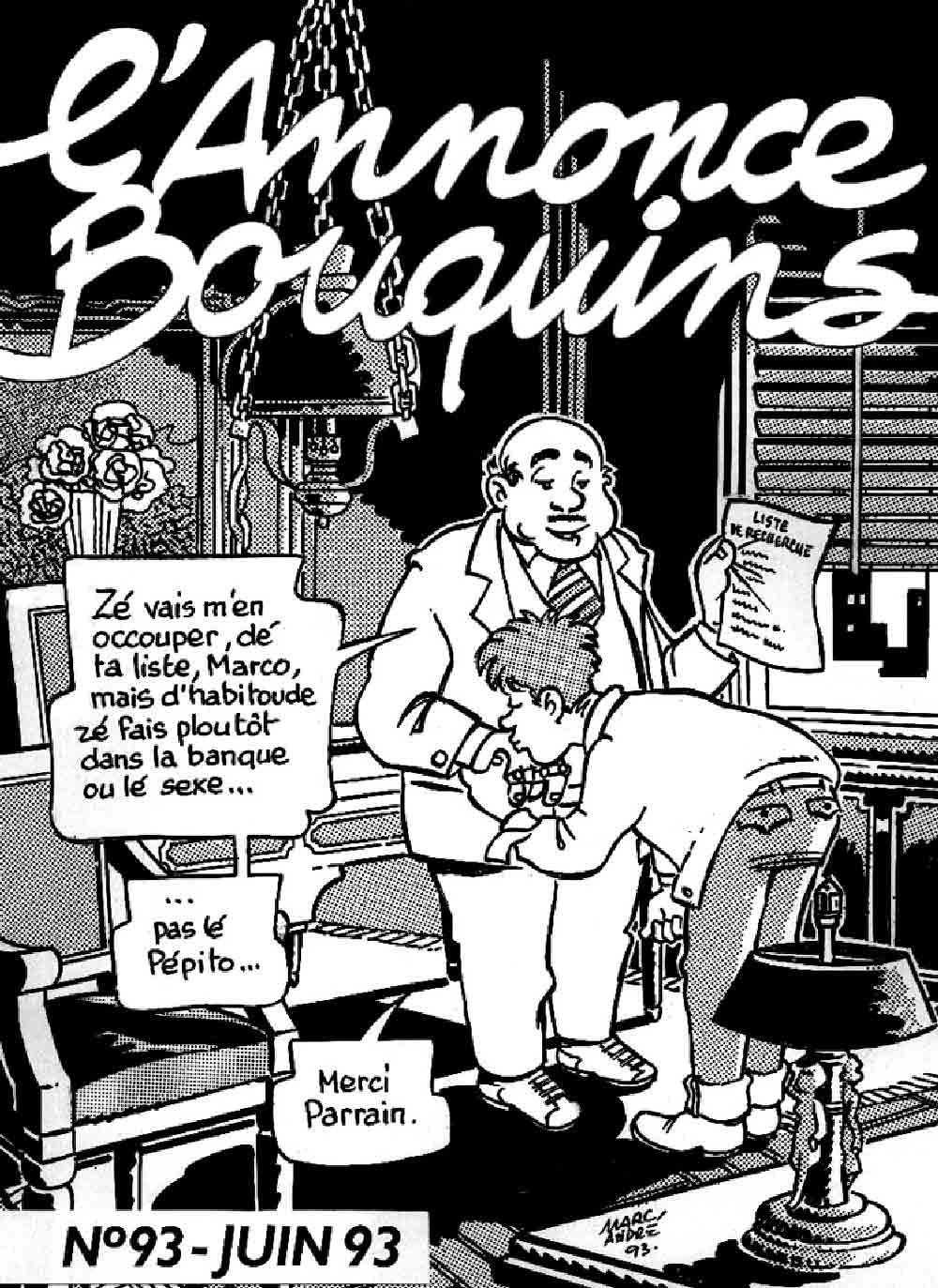 L'annonce-Bouquins 93 - juin 1993 - par Marc-André - 1993-1995 - Bande dessinée - Libourne - Marc-André BD Illustration Graphisme - Limoges