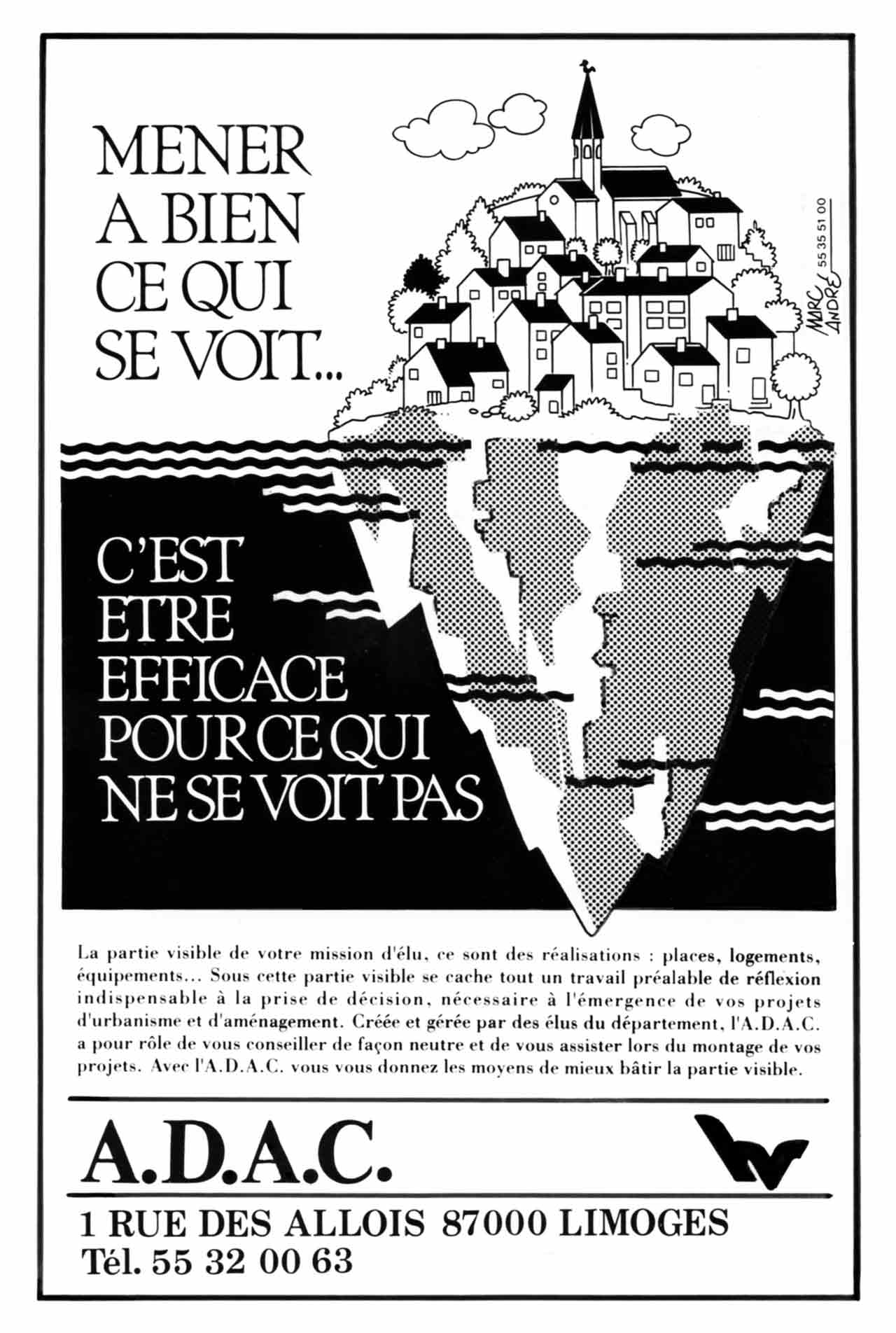 pavé pub ADAC 1991 - Marc-André BD Illustration Graphisme Limoges 