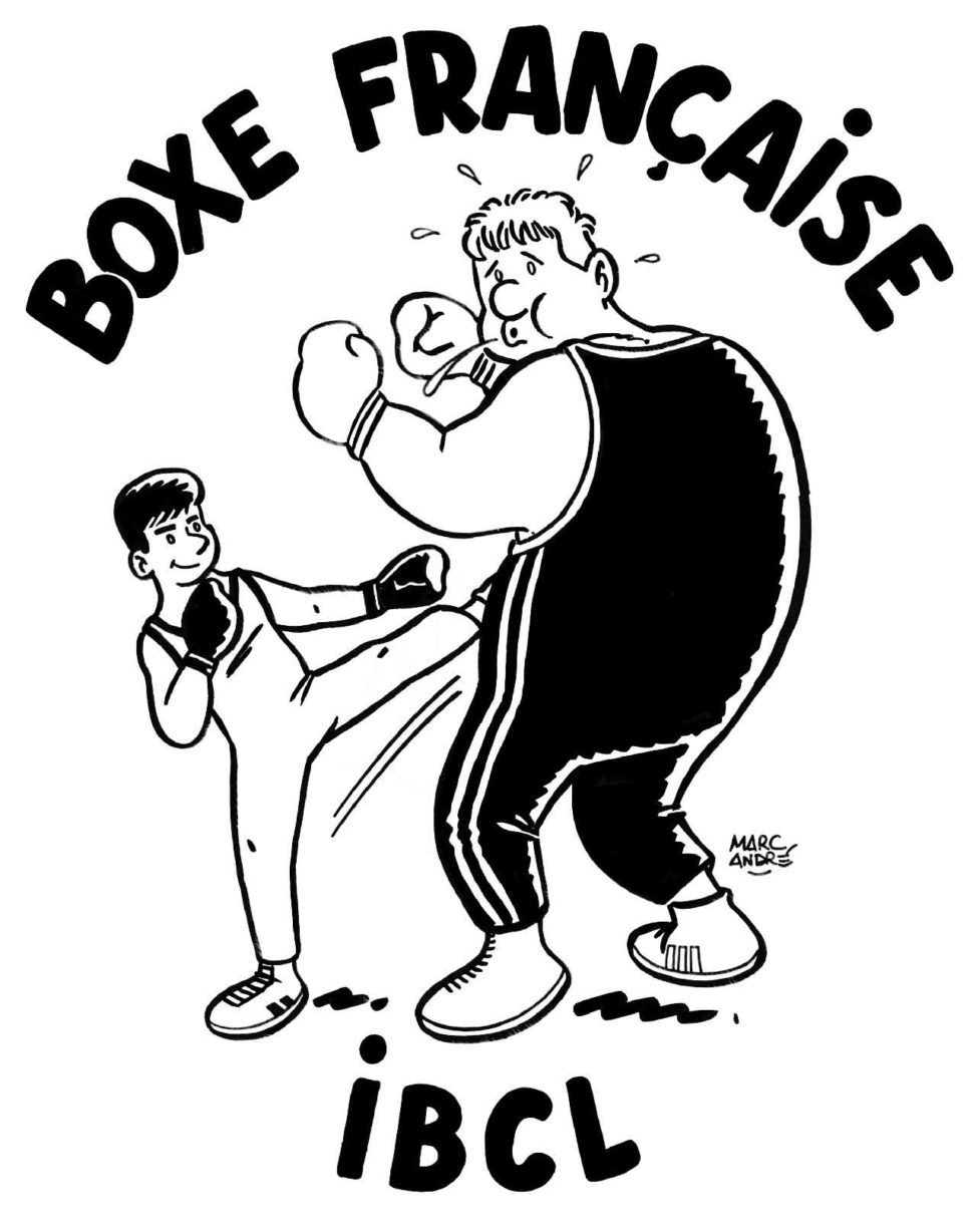 Boxe-Française-IBCL-Limoges-sérigraphie-pour-tee-shirt-Isef-1992 - Marc-André BD Illustration Graphisme Limoges
