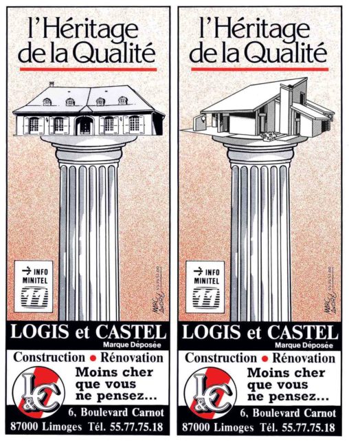 L'héritage de la qualité - Maisons Logis & Castel 1990 - Marc-André BD Illustration Graphisme Limoges