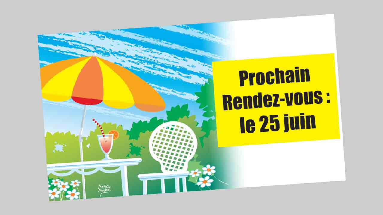 Illustration Terrasses de l'été dans Info magazine en 2018 - Marc-André BD Illustration Graphisme Limoges