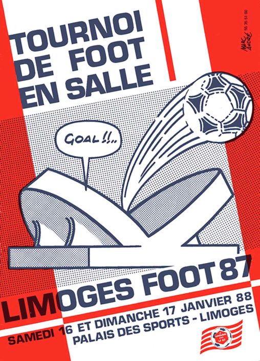 1987 - Tournoi de foot en salle - Limoges Foot 87 - Isef - Marc-André - BD Illustration Graphisme Limoges