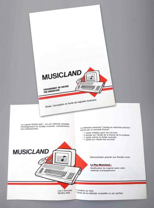 Musicland - Logiciel d'apprentissage du solfège et de la musique par ordinateur - 1988 - Marc-André BD Illustration Graphisme Limoges