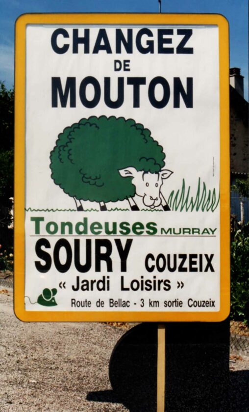Changez de mouton - affiche Soury Jardi-Loisirs Couzeix 1989 - Marc-André BD Illustration Graphisme Limoges
