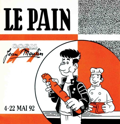 Plaquette CV Le Pain - CCSM Jean Moulin - Marc-André BD Illustration Graphisme Limoges 1992