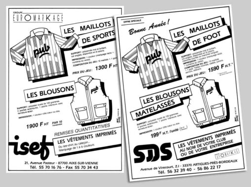 flyer en deux versions pour Isef et SDS 1990 - Marc-André - BD Illustration Graphisme Limoges.
