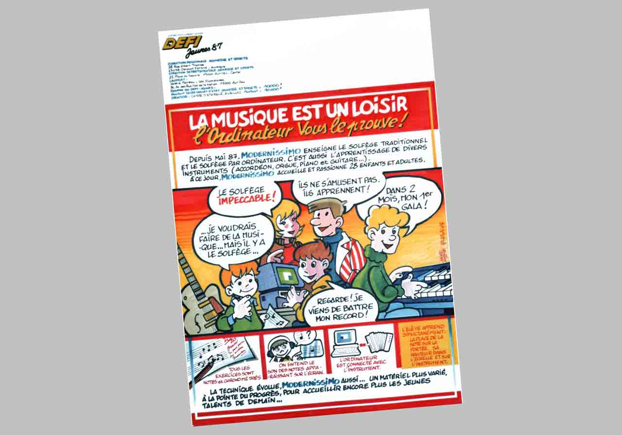 Panneau Modernissimo Défi Jeunes 87 - Marc-André - BD Illustration Graphisme Limoges. 