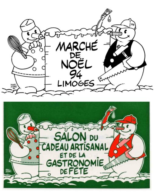 Chambre des Métiers - Marché de Noël et Salon du cadeau artisanal et de la gastronomie de fête 1994 - Marc-André BD Illustration Graphisme Limoges