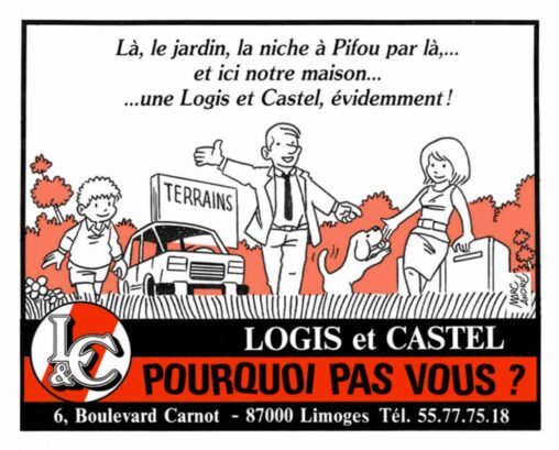 Pourquoi pas vous ? - 1 Maisons Logis & Castel 1991 - Marc-André BD Illustration Graphisme Limoges