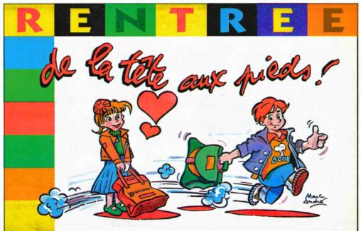 C'est la rentrée - illustration Info Magazine Limoges 2003. Marc-André BD Illustration Graphisme - Limoges