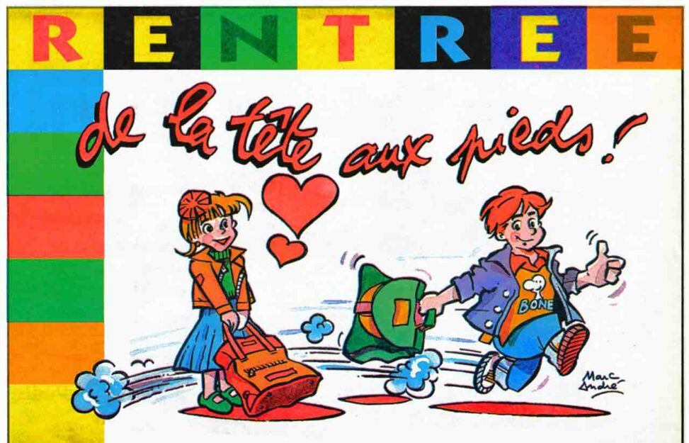 C'est la rentrée - illustration Info Magazine Limoges 2003. Marc-André BD Illustration Graphisme - Limoges
