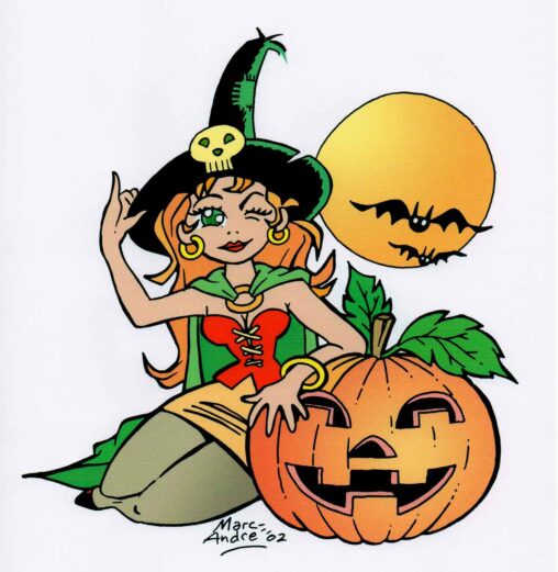 Une petite carte pour fêter Halloween en 2002 - 0 Marc-André BD Illustration Graphisme Limoges