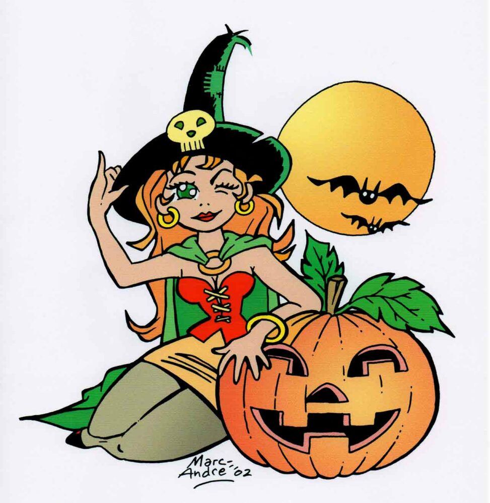 Une petite carte pour fêter Halloween en 2002 - 0 Marc-André BD Illustration Graphisme Limoges