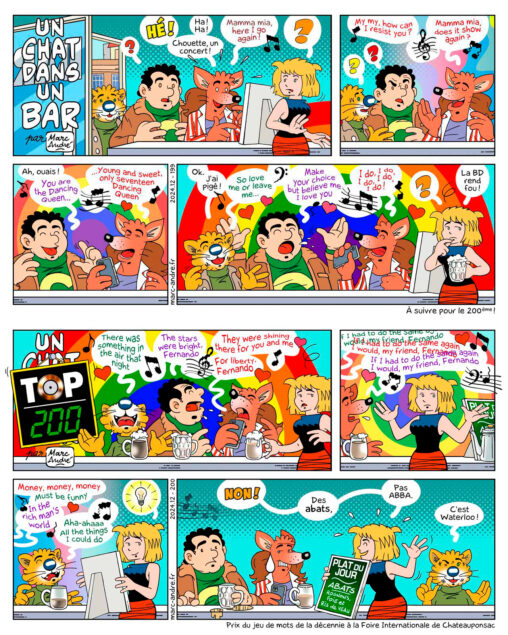 UCDUB gags 199 et 200 - Un chat dans un bar - Marc-André BD Illustration Graphisme Limoges 2025